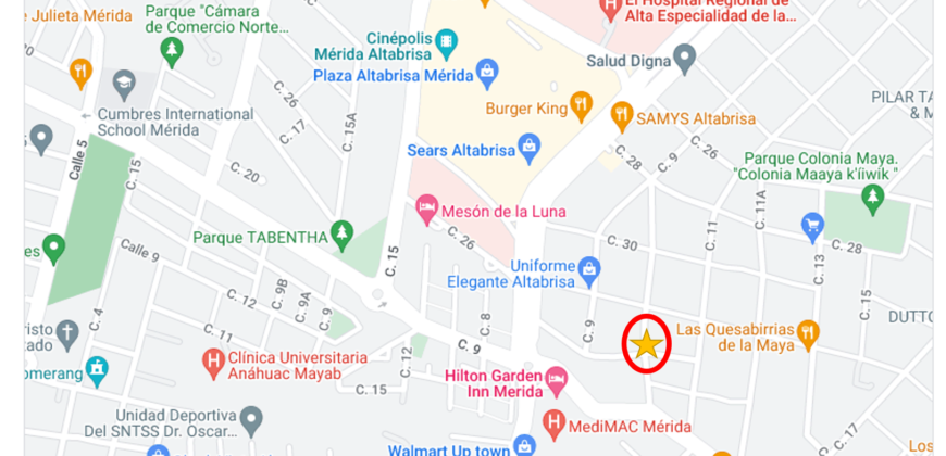 Terreno en venta en esquina en Col. Maya 405metros