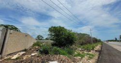Terreno en venta en Conkal sobre carretera, ideal bodegas y comercial