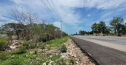 Terreno en venta en Conkal sobre carretera, ideal bodegas y comercial