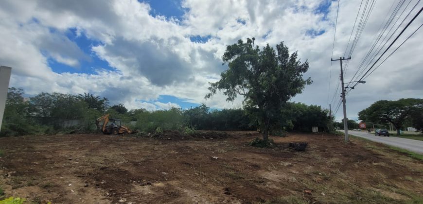 Terreno en renta sobre avenida en Conkal, norte de Mérida 531m2