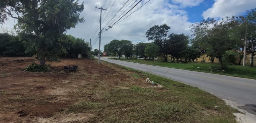 Terreno en renta sobre avenida en Conkal, norte de Mérida 531m2