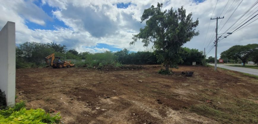 Terreno en renta sobre avenida en Conkal, norte de Mérida 531m2